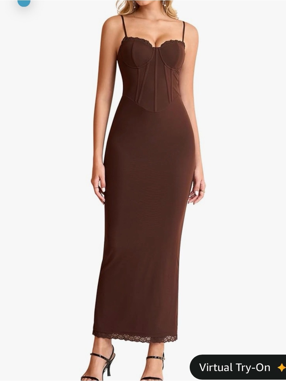 Chocolate Brown Bustier Dress